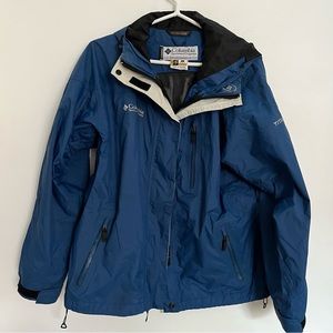 COLUMBIA OMNITECH TITANIUM WINDBREAKER BLUE WOMENS SIZE LARGE
